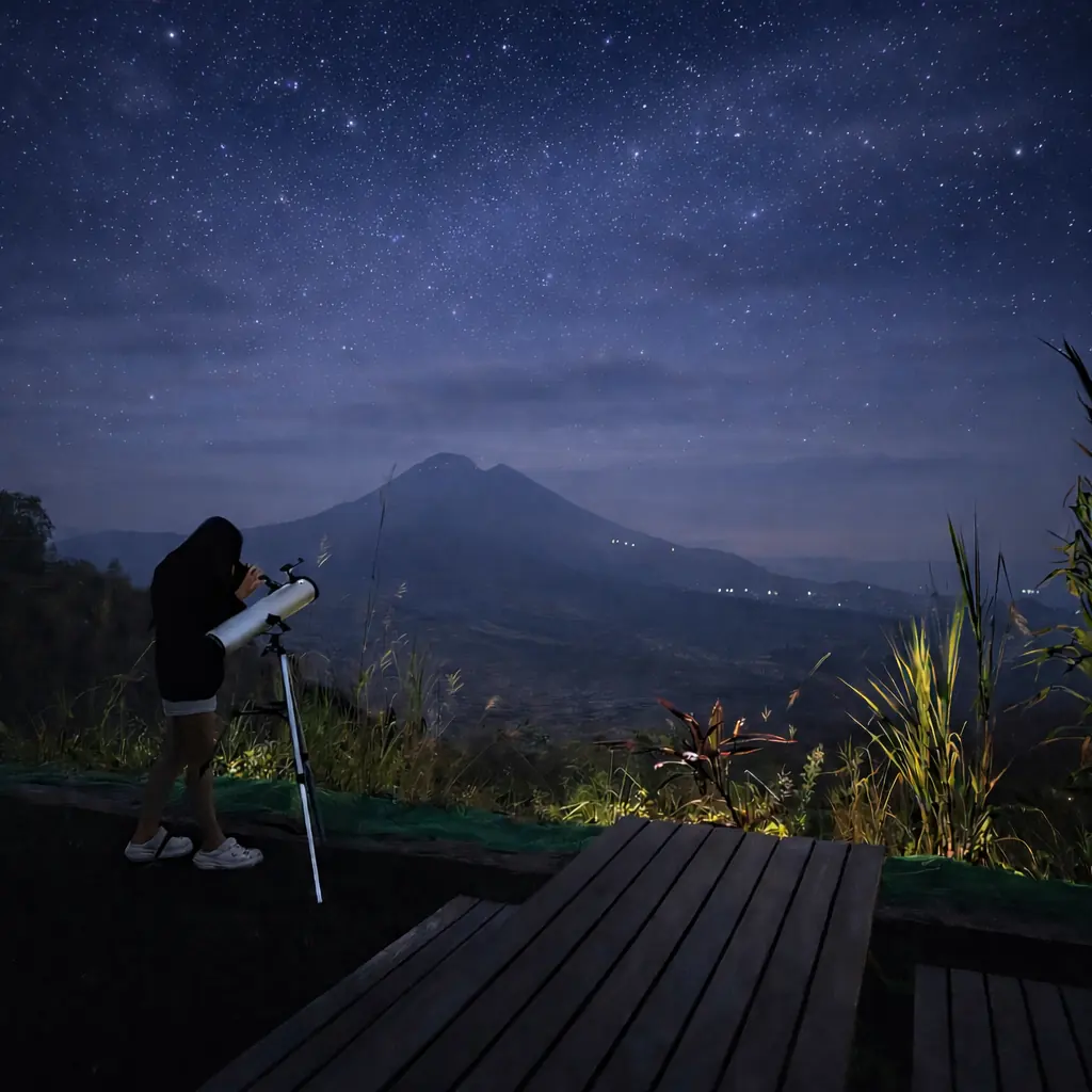 Astral Observatory stargazing deck in the Kintamani highlands.