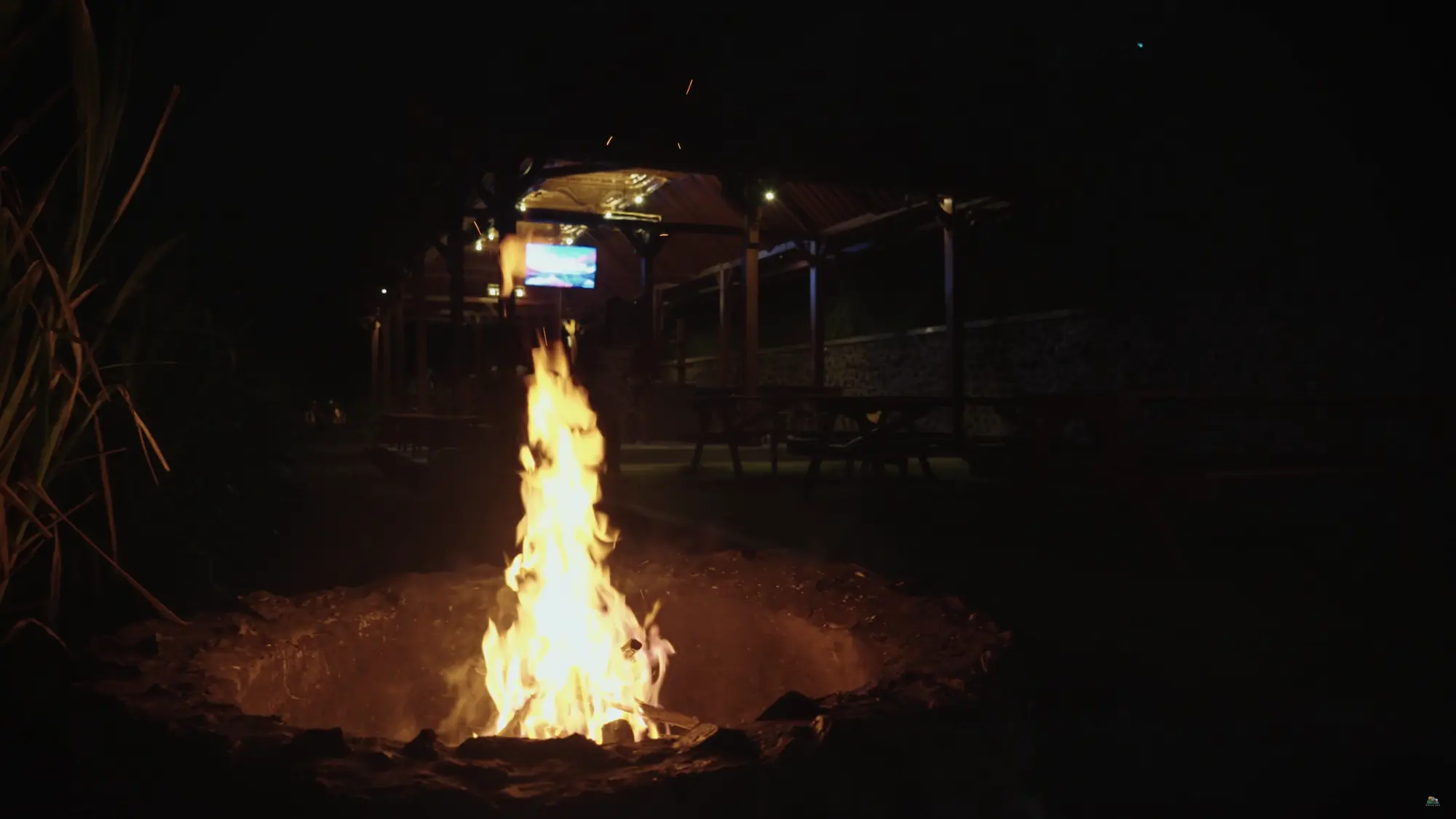 Firepit evening at Arkaluna in the Kintamani highlands.
