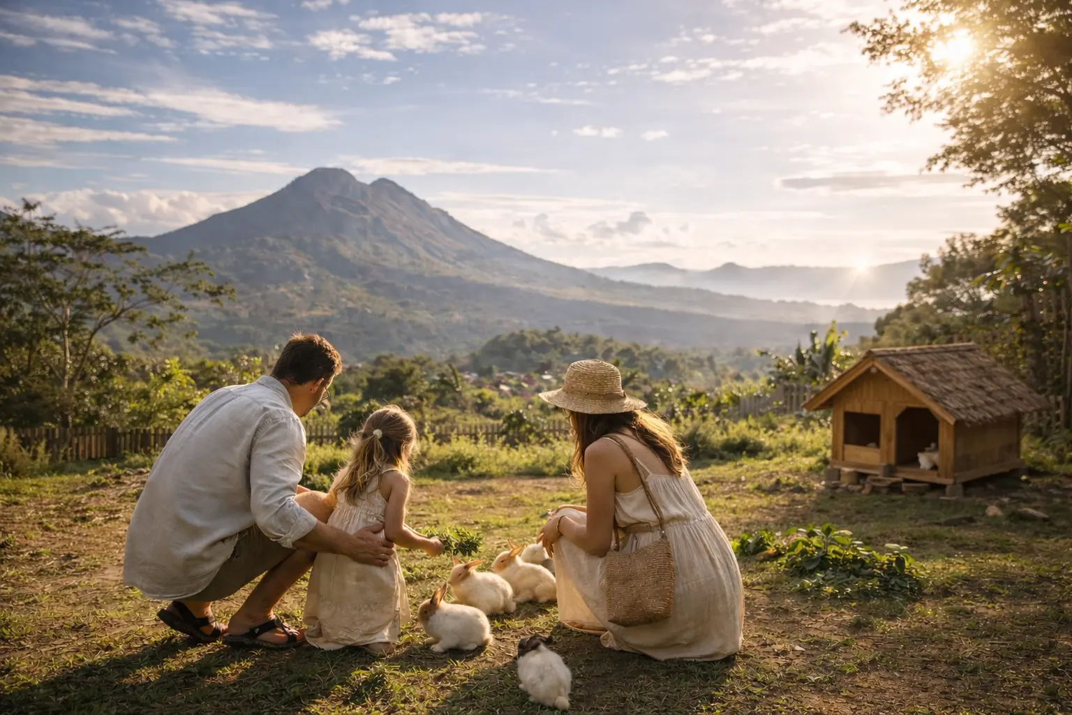 Rabbit Grove family moment at Arkaluna in Kintamani.