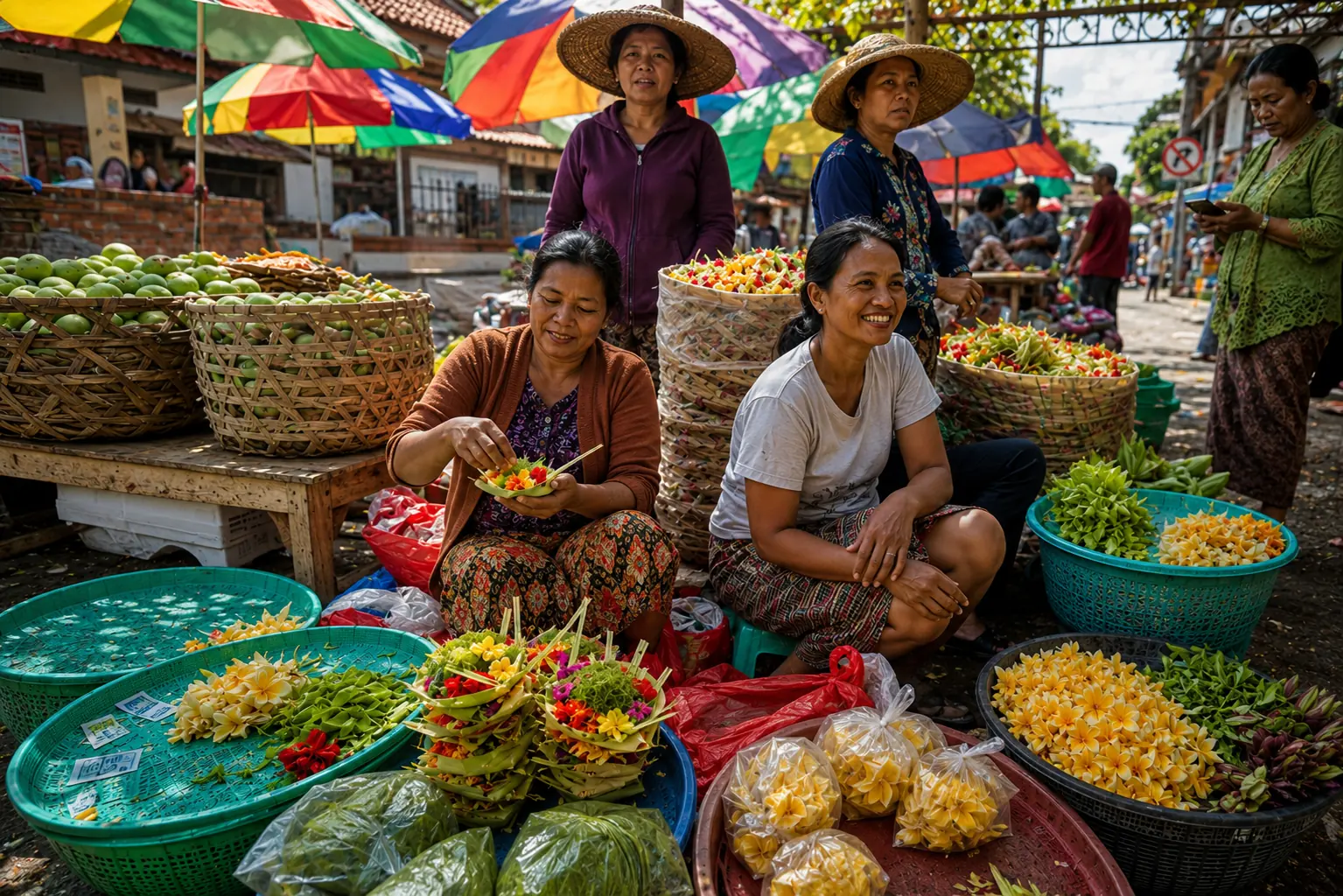 Traditional market stop on a private Kintamani journey.