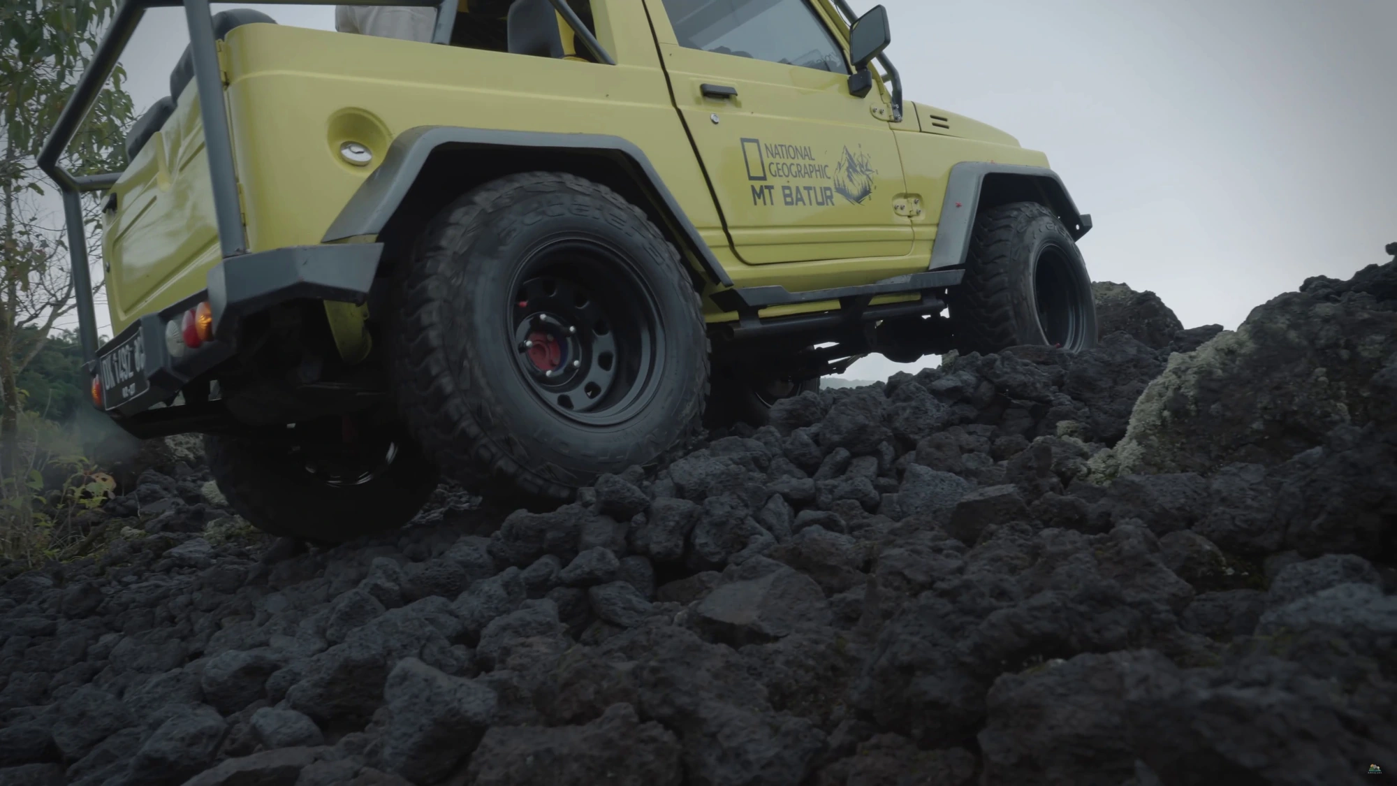 Private jeep route through the Mount Batur volcanic landscape.